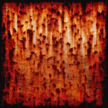  Brown leather patch. Rusty metal.の写真素材