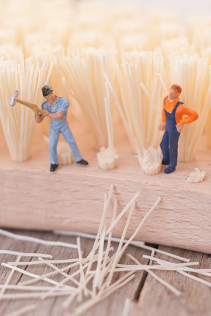 Superior control of the employee. Little people. The concept of work.の写真素材