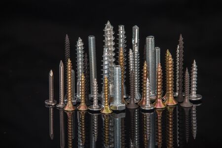 Bolts and screws in the abstract vision of the cityの写真素材