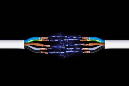 Broken electrical cable. You need an electrician.