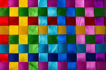Pattern with intertwined ribbons. Color background.の写真素材