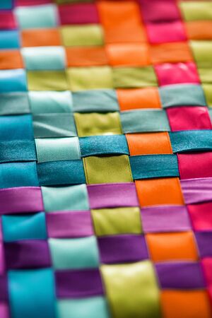Pattern with intertwined ribbons. Color background.の写真素材