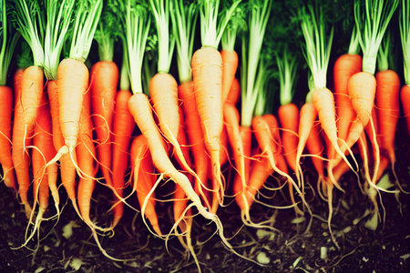 A bunch of spring vegetables. Seasonal vegetables. Carrotの写真素材