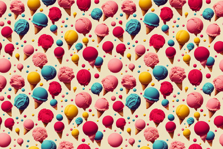 Recurring ice cream wallpaper. Tile background