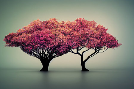 Conceptual tree art. Poster or graphicsの写真素材
