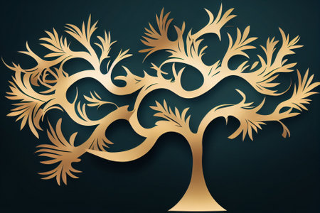 Conceptual tree art. Poster or graphicsの写真素材