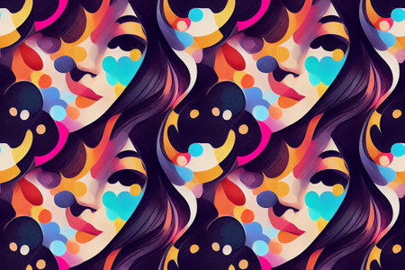 abstract background. Repetitive graphics. that much. Seamlessの写真素材
