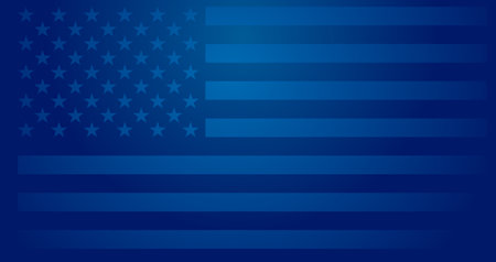 USA flag in blue tones. Background for poster and bannerの写真素材