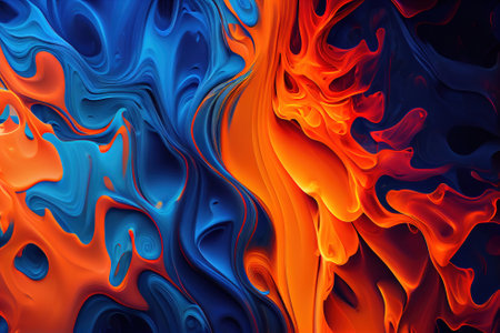 Clash of ice and fire. abstract background