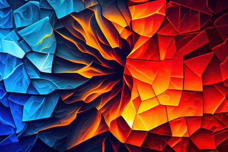 Clash of ice and fire. abstract backgroundの写真素材