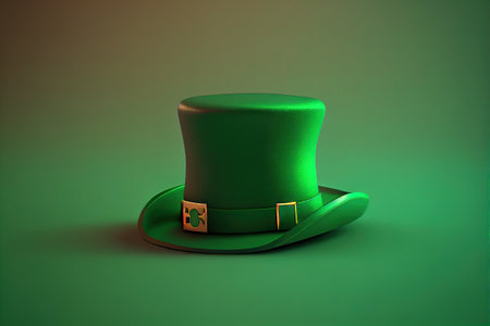Traditional green Irish hat. st. Patrick's Day. Generative aiの素材