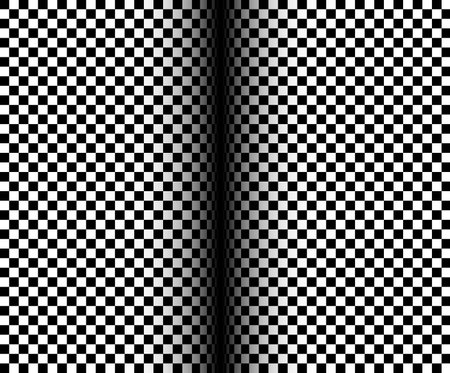 Black and white abstraction chessboard curling in to deepの写真素材