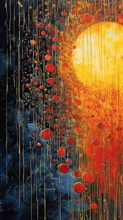 An abstract vision of another dimension. fantasy dreams. concept art. Ai generativeの素材