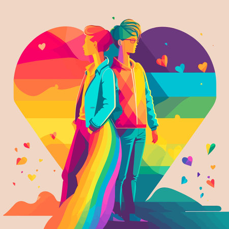 People expressing their views. LGBTQ manifesto. Respect, tolerance, equality. Poster, graphic print.の写真素材