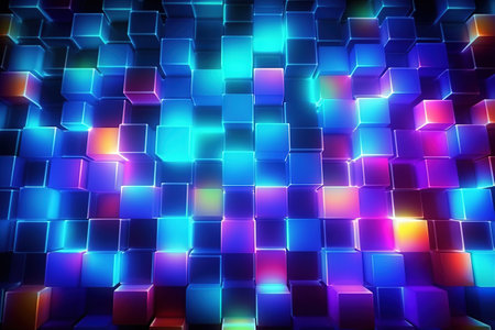 Abstract glowing graphic background. Universal use. Ai generativeの素材