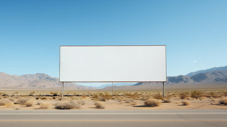 Empty advertising spaces, billboards by the road. Ai generativeの素材