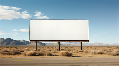 Empty advertising spaces, billboards by the road. Ai generativeの素材