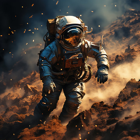 Astronaut in outer space. Ai generativeの素材