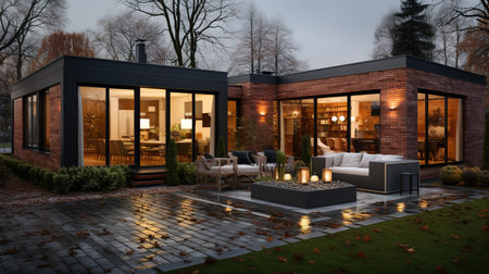 A modern dream house. Generative AIの素材
