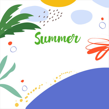 summer abstraction. Summer design for social media, banner, poster, postcard. Summer.Summer...
