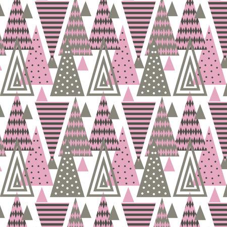 Abstract pattern in Scandinavian style. Geometric seamless pattern. The pattern has been added to the swatches panel.のイラスト素材