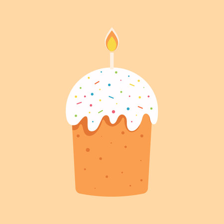 Easter cupcake. Design for Easter card. Vector.