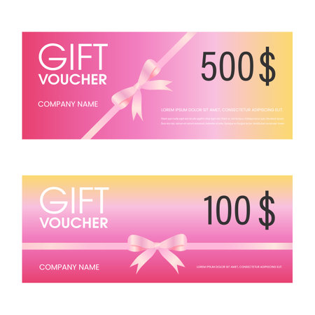 Voucher. Gift coupon, certificate. Coupon template. Vector.のイラスト素材