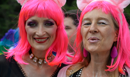 Sydney, Australia - March 2, 2013, Mardi Gras is an annual event for gay / lesbian acceptance. LGBT pride parade and festival. The world's most spectacular and Joyous Celebration of LGBTQ pride.のeditorial素材