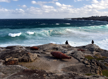 Sydney, Australia - Oct 23, 2016 Andrew Burton Vessels. Sculpture by the Sea Bondi to Coogee along the coastal walk is The World's Largest free to the public sculpture Exhibitions.のeditorial素材