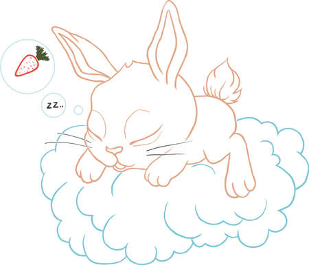 sleeping rabbitのイラスト素材