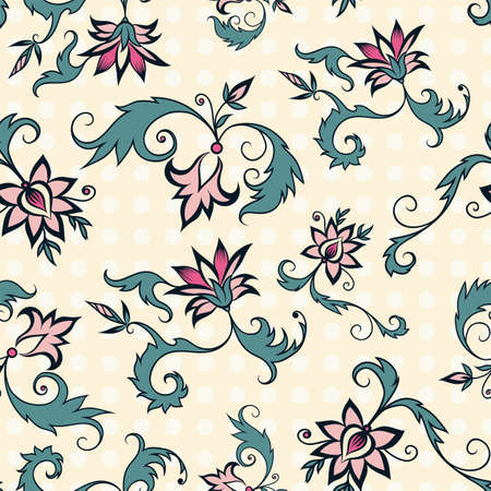 Trendy Seamless Floral Pattern In Vectorのイラスト素材