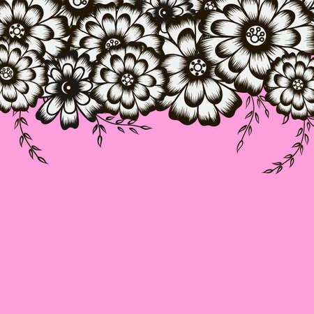 Elegant floral background for your invitation card, flyer or greetings card.のイラスト素材