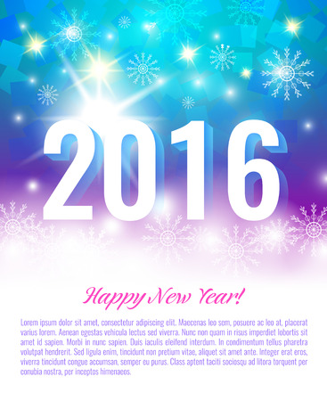 New Year 2016. Vector postcardのイラスト素材