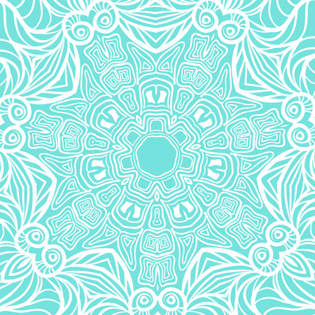 Circular hand-drawn ornament. Beautiful elegant pattern. Vector illustration.のイラスト素材