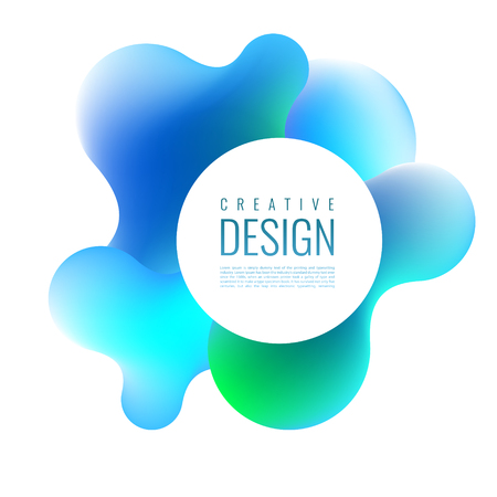 Abstract 3D mixing of colors and lines in a beautiful combination. Modern vector template for design of posters and much more.のイラスト素材