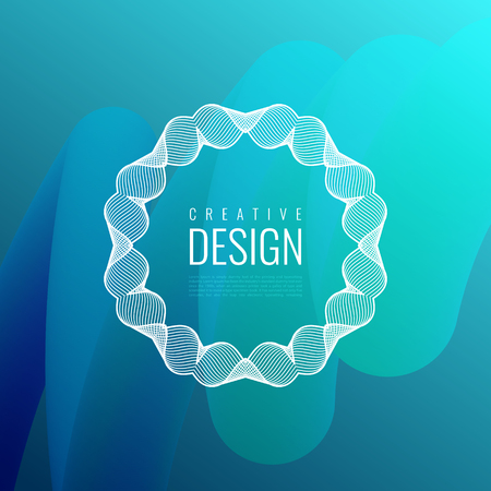 Abstract 3D mixing of colors and lines in a beautiful combination. Modern vector template for design of posters and much more.のイラスト素材