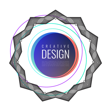 Abstract background with lines. Modern vector template for design.のイラスト素材
