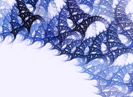 Computer generated fractal with a lacy linear patternの写真素材