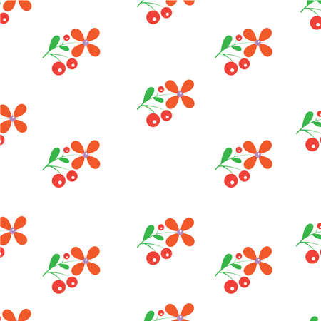 flowers cherry pattern background seamlessのイラスト素材