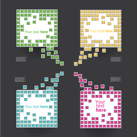 Bubbles icon made from mosaicのイラスト素材