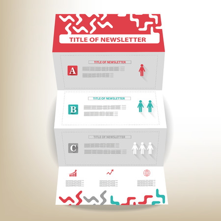 newletter design templateのイラスト素材