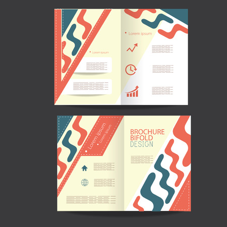 Brochure Flyer abstract design vector templateのイラスト素材