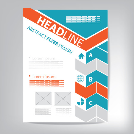 Brochure Flyer abstract design vector templateのイラスト素材