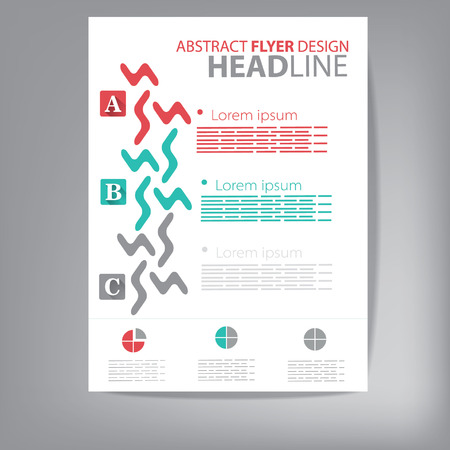 Brochure Flyer abstract design vector templateのイラスト素材