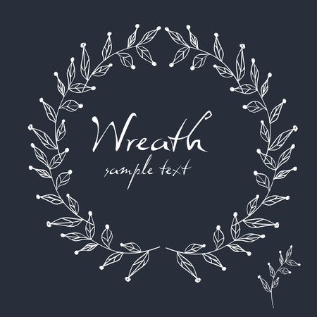 Vector circle wreath modern, trendy designのイラスト素材