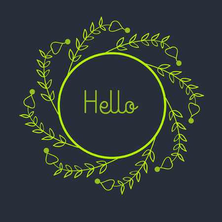 Vector circle wreath modern, trendy designのイラスト素材