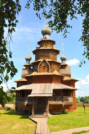 Beautiful Wooden Church in Suzdal. In summerの写真素材