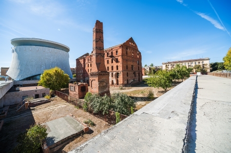 Russia, Volgograd. memorial complex -  Museum - panorama "Stalingrad battle". A kind on ruins of a mill and the main case. のeditorial素材