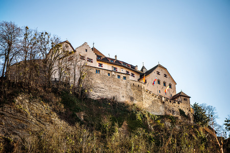 Vaduz Castle on top of the mountain, liechtensteinのeditorial素材