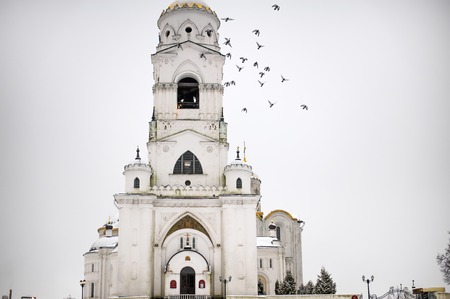 Holy Assumption Cathedral in the winter in Vladimirの写真素材